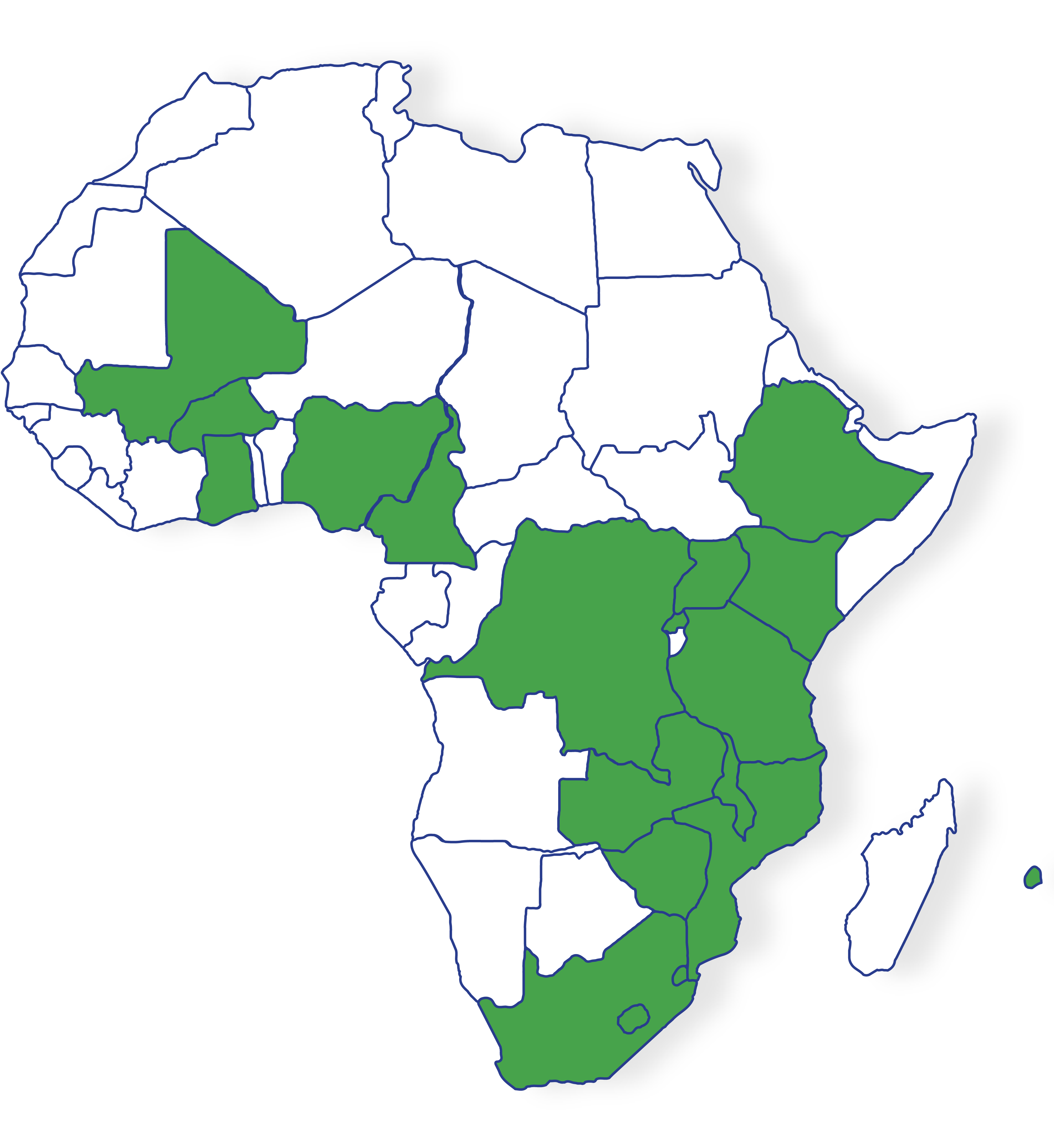 Africa coverage map